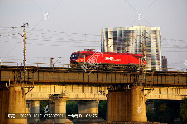 鐵路橋上的火車頭