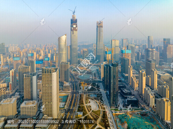 航拍濟南CBD