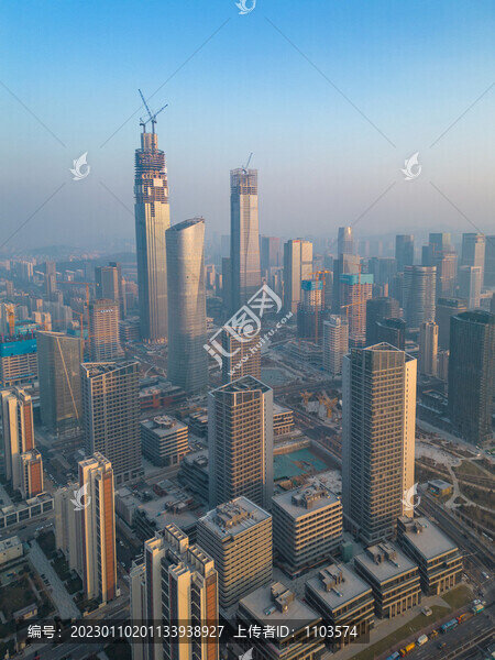 航拍濟(jì)南CBD