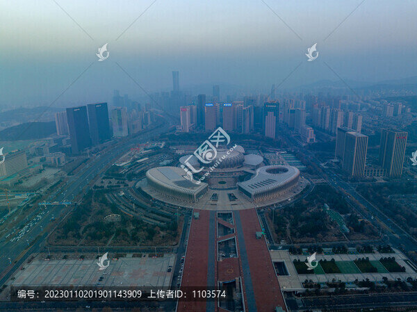 航拍濟(jì)南奧體中心