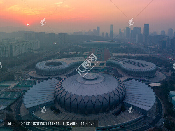 航拍濟(jì)南奧體中心
