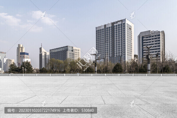 道路地面和現(xiàn)代建筑