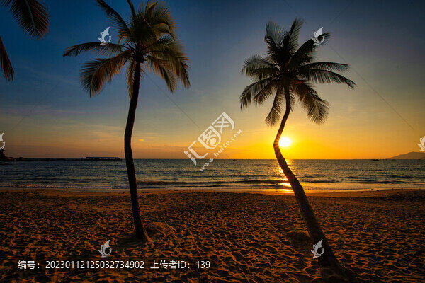 三亞天涯海角晚霞