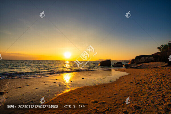 三亞天涯海角晚霞