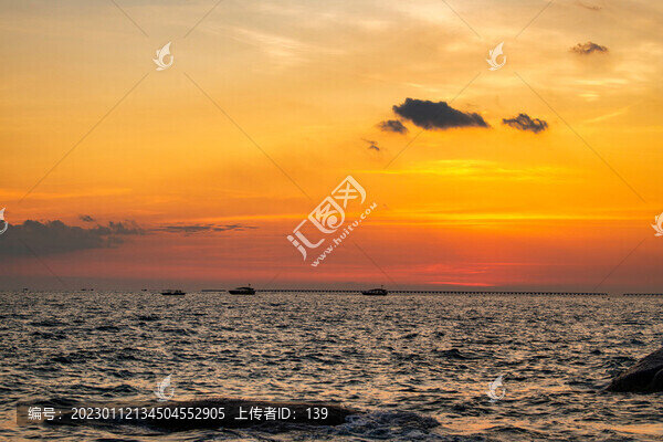 三亞天涯海角晚霞