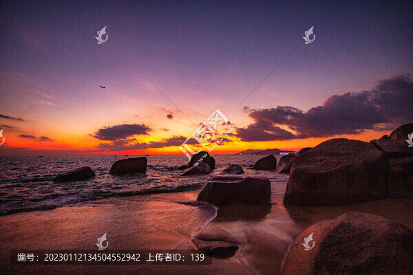 三亞天涯海角晚霞