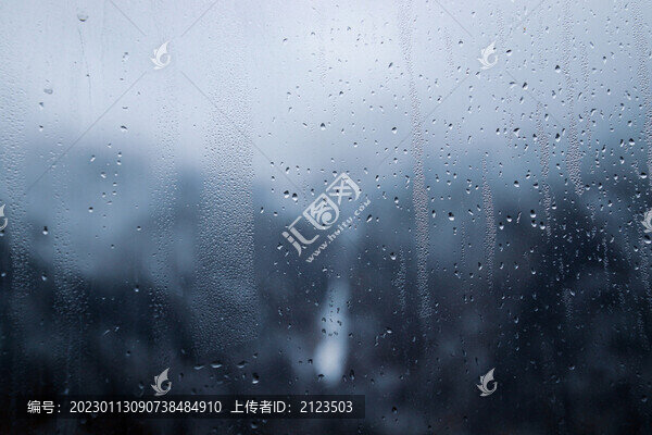 玻璃上的水珠