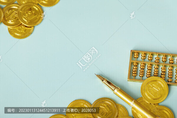 金幣金算盤創(chuàng)意金融海報