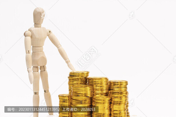 木偶金幣創(chuàng)意投資理財(cái)圖片