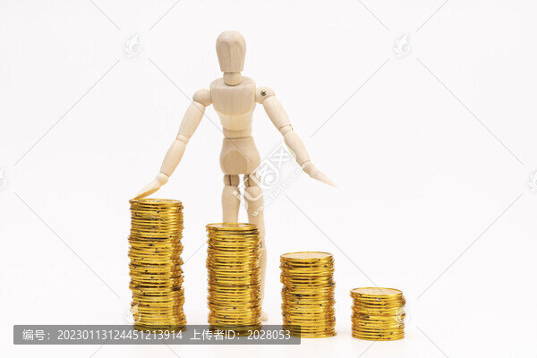 金幣與木偶創(chuàng)意投資金融圖片