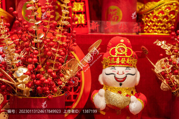 春節(jié)喜慶福字財(cái)神燈籠