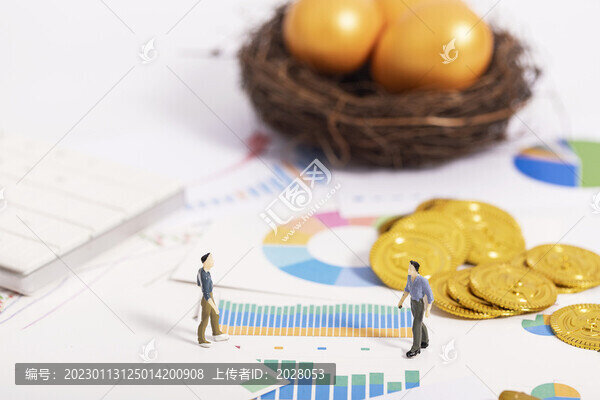 金融投资趋势分微缩析概念图片