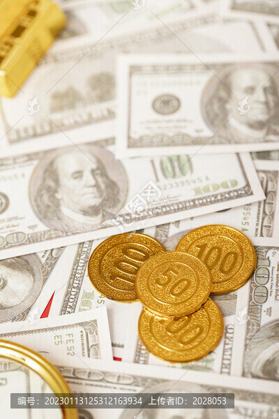 金幣金融投資高清背景圖片