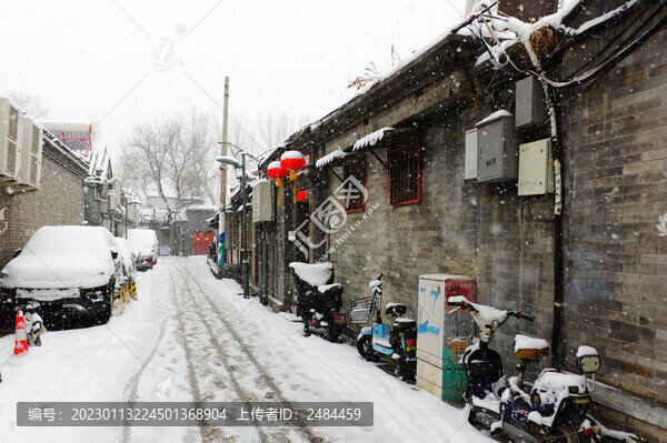 老北京胡同雪景