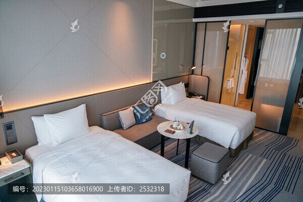 酒店房間雙床房標間