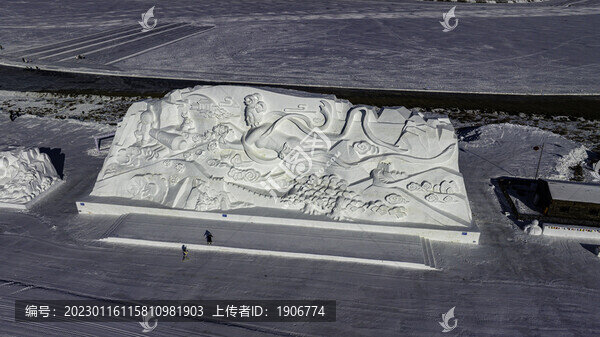 中國(guó)長(zhǎng)春凈月潭冬季雪雕景觀