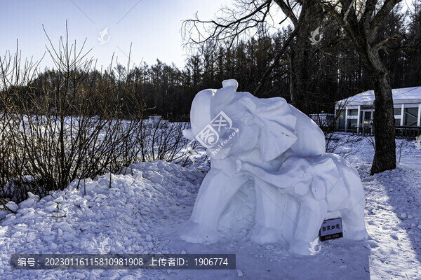 大象雪雕景觀