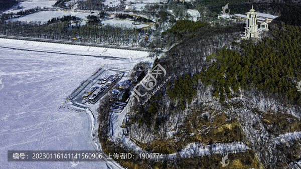 中國長春凈月潭公園冬季風景