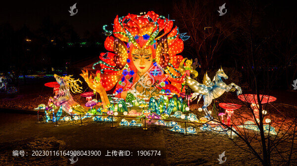中國長春新春游園主題燈會場景