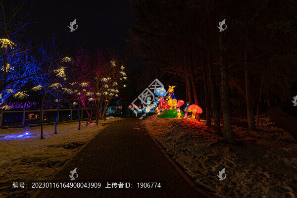 動物主題燈會場景