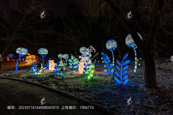 中國(guó)長(zhǎng)春新春游園主題燈會(huì)場(chǎng)景