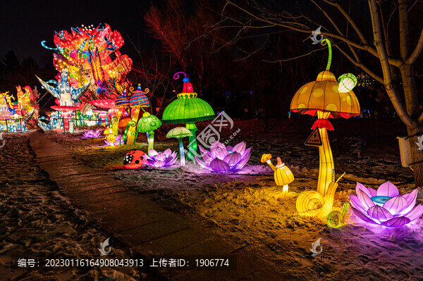中國長春新春游園主題燈會場景