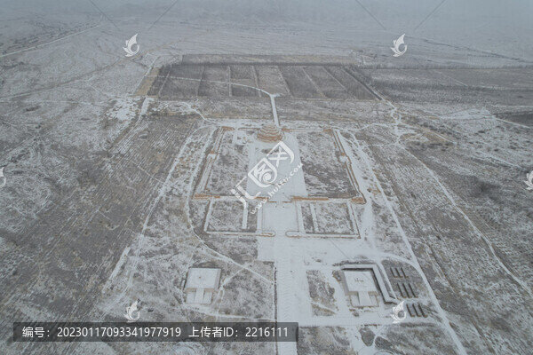 寧夏銀川西夏王陵雪后風(fēng)光