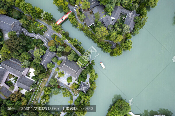 航拍杭州西湖自然風光