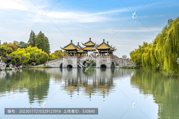 揚(yáng)州瘦西湖五亭橋地標(biāo)