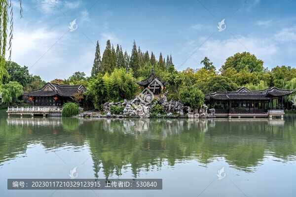 揚州瘦西湖江南園林亭臺樓閣