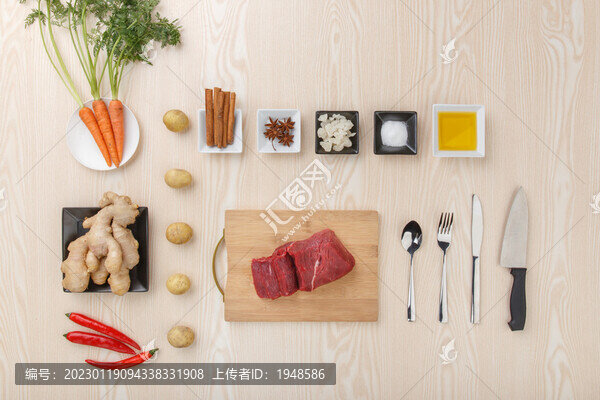 胡蘿卜土豆燉牛肉食材