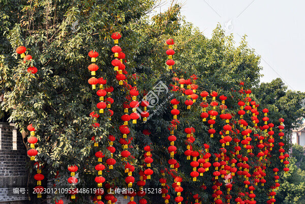 西昌古城春節(jié)紅燈籠