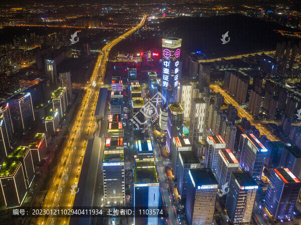 航拍濟(jì)南漢峪金谷夜景燈光秀