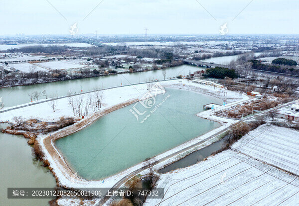 揚(yáng)州七河八島棠梨灣雪景