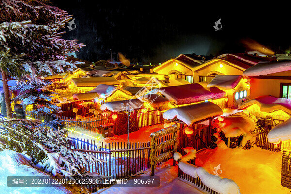 雪鄉(xiāng)夜景