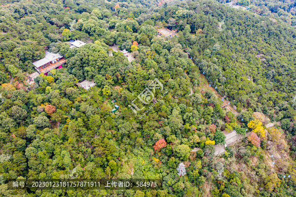 航拍福州鼓山風景區(qū)