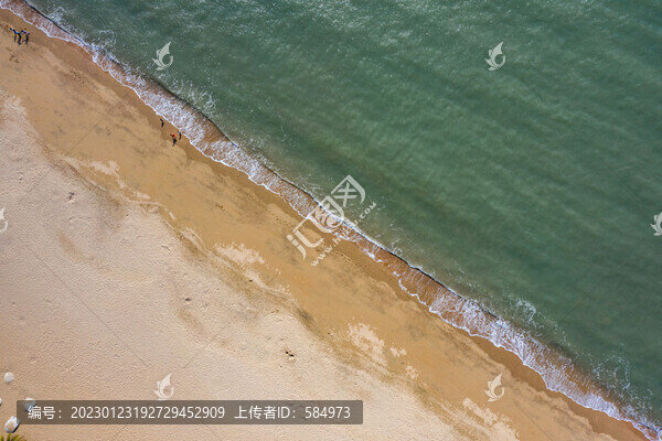 航拍福建廈門白城沙灘