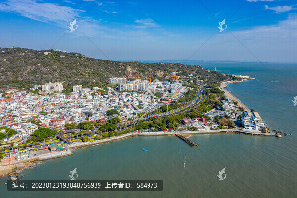 航拍福建廈門曾厝垵文創(chuàng)村