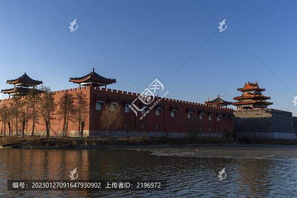 齊河博物館群角樓唯美圖片