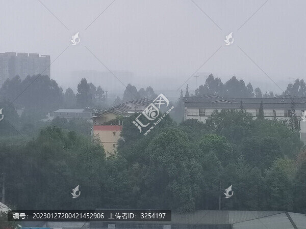 雨中成都