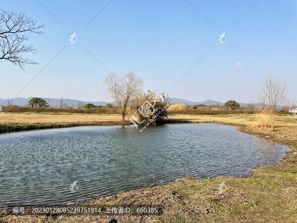 冬日湖泊