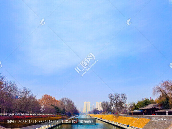 西安環(huán)城公園城市攝影護(hù)城河