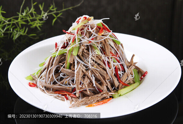 黑腐竹拌粉絲