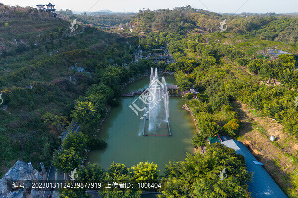無人機(jī)航拍高州鳳凰古城噴泉