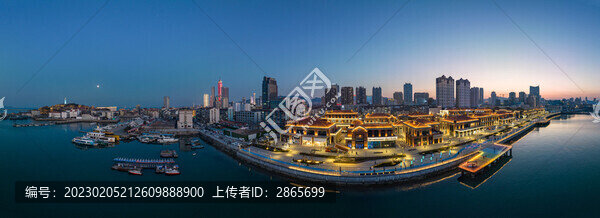 山東煙臺(tái)芝罘灣廣場(chǎng)元宵夜