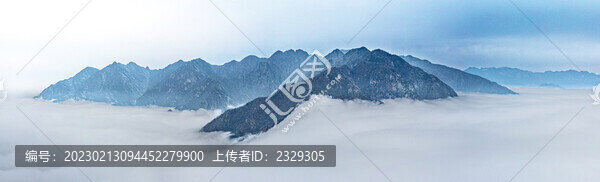 山西運城歷山雪后云海飄渺美如