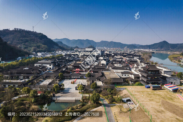 嵊州越劇小鎮(zhèn)航拍