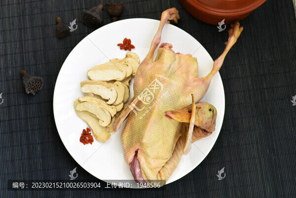 松茸鴨食材