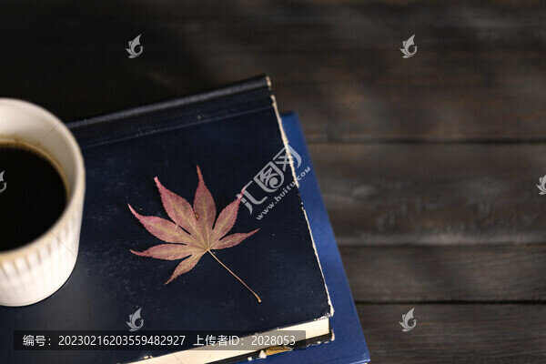 秋季楓葉咖啡溫暖生活氣息