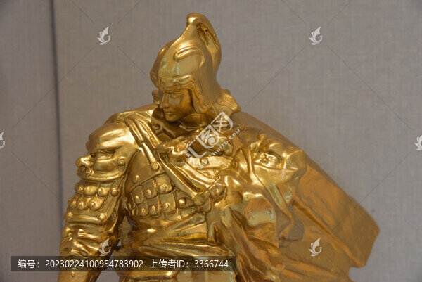 廣東東莞趙云手抱阿斗塑像